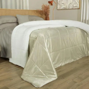 Trapunta in Peluche Micromink e Sherpa Montone – Londra Beige - Life&Color