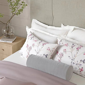 Completo letto in raso di puro cotone con stampa di fiori di ciliegio - Life&Color